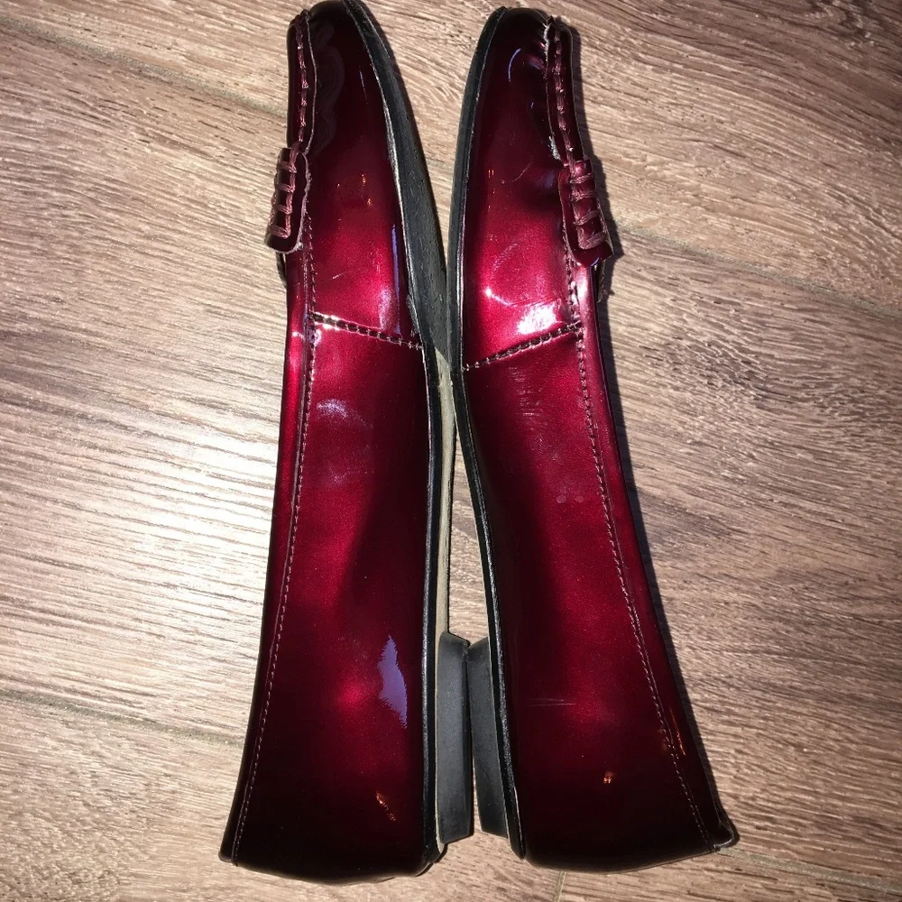 Johnston & Murphy Metallic Burgundy Quilted Leather Loafers